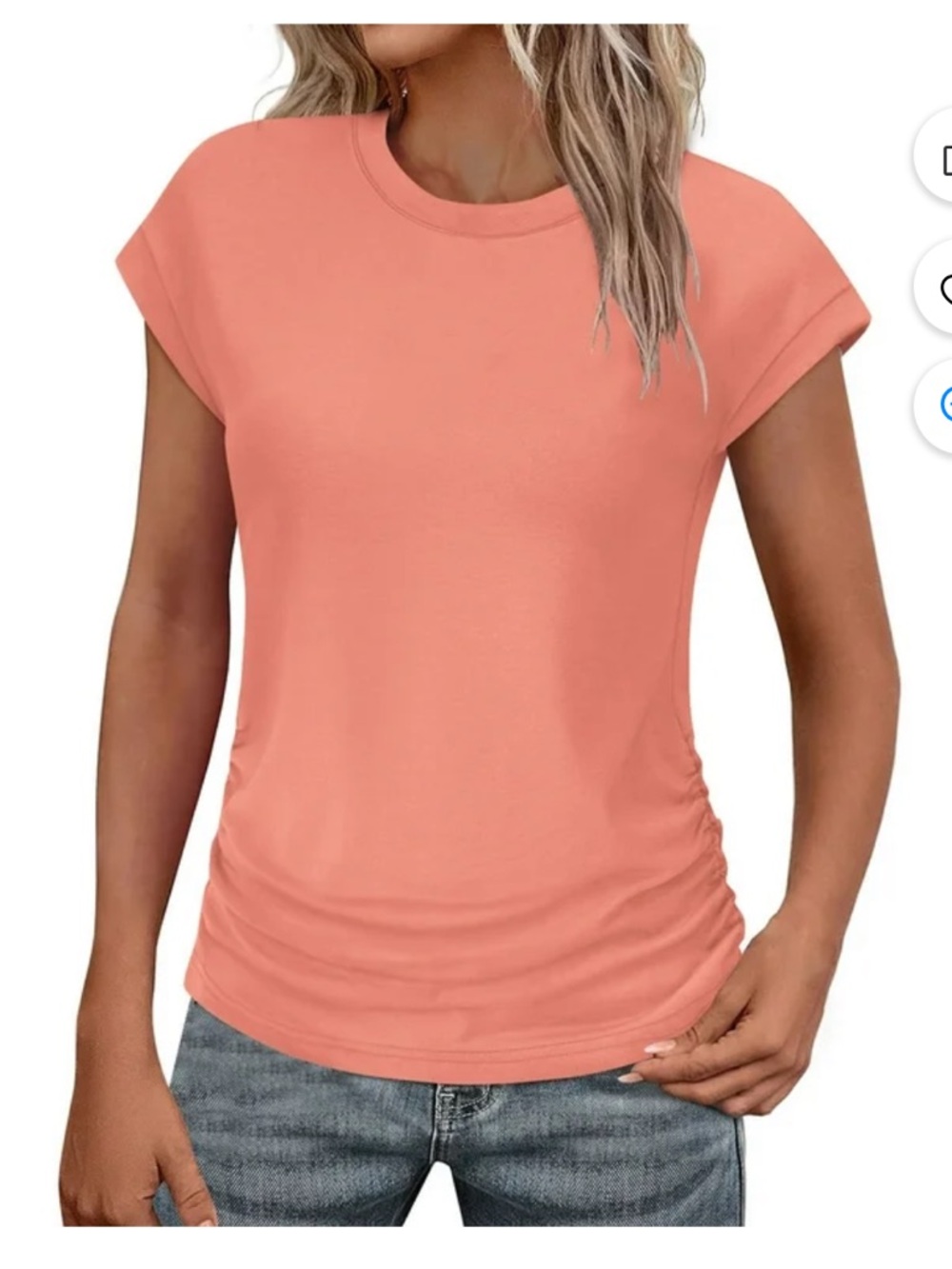 Homsenegenics Women's Relaxed Cap-Sleeve Top — Coral Pink